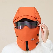 olcso fűtés és hűtés-téli szélálló, teljes fedésű kültéri lovaglómaszk üveggyapjúval bélelt katonai fülvédős sapkával, uniszex hideg időjárási arcvédő, vastagított meleg csapda sapka kerékpározáshoz, síeléshez,