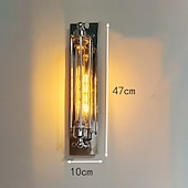 olcso Beltéri falilámpák-fali lámpatest, ipari cső alakú mennyezeti lámpa fémkerettel, fekete színben, egyetlen Edison fuvola lámpa előszobai verandaszekrénybe