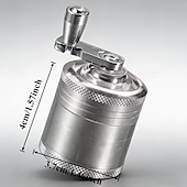 voordelige Keukengerei &amp; Gadgets-Robuuste handmatige zinken kruidenmolen en -vergruizer, draagbare kruidenmolen met handslinger voor thuis, in de keuken, op de camping en in restaurants. Ideaal voor specerijen, kruiden, koffie en