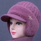 Χαμηλού Κόστους Καπέλα-Γυναικεία Καπέλο Χειμερινά Καπέλα Αντιανεμικό Ζεστό Καθημερινά ΕΞΩΤΕΡΙΚΟΥ ΧΩΡΟΥ Δρόμος Πλεκτό Μονόχρωμες