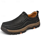 ieftine Pantofi casual slip-on-Teniși bărbătești maro din piele întoarsă și piele ecologică, cu design respirabil – încălțăminte sport și rezistentă, perfectă pentru activități în aer liber, alergare și ținute casual