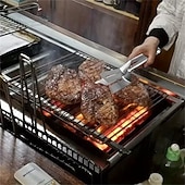 お買い得  キッチン用品＆小物-3個のステンレススチール製厚手フライパンフォークステーキフィッシュスパチュラキッチンスパチュラ多機能ステーキクリップパンケーキツール耐熱フィッシュスパチュラ大型フリップアンドサーブトング