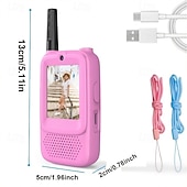 olcso Hangszórók-gyerek videós walkie-talkie-k, 2 db-os újratölthető játék kamerával &amp;képernyő, nagy hatótávolságú kétirányú rádiók fiúknak és lányoknak, szabadtéri kalandkempingjátékok, születésnapi karácsonyi