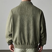 abordables Vestes Décontractées-Homme Veste Légère Veste Décontractée Quotidien Extérieur Avec Poches Printemps Automne Uni Streetwear Élégant Col Rabattu Régulier Violet Vert Gris foncé Veste