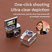 billiga Kamera, Fotografi &amp; Video-Ny tumstor flip-skärm mini kamera retro digital kamera mini med snodd 180 flip-skärm videoläge multi-stil skönhetsfilter Valentinsdagpresent