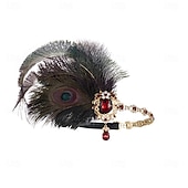 cheap Accessories and More-Vintage 1920s The Great Gatsby Flapper Headband The Great Gatsby Flapper Girl Feather Fancy Dress Women's Christmas Carnival Masquerade Retro Theme Party Charleston Dance Adults Headband