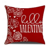 cheap Throw Pillows,Inserts &amp; Covers-Valentine's Day Heart Pillow Cover, Red Heart-Shaped Cushion, Cozy Throw Pillow for Sofa, Romantic Atmosphere Decor for Living Room and Bedroom