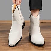billiga Kostymstövlar-lila ankelboots för män – modern högglansdesign med bekväm klack, perfekt för vardagskläder, kvällsutflykter och moderiktiga evenemang