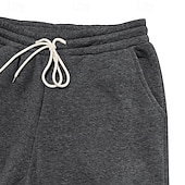 お買い得  貨物-男性用 カーゴパンツ スウェットパンツ ズボン ストレートレッグスウェットパンツ ドローストリング ポケット 弾性ウエスト 平織り 履き心地よい ソフト カジュアル 日常 アウトドア 旅行度假风 ファッション ブルー ホワイト