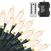 olcso Elemmel működő-Vízálló elemes fényfüzér mini lámpák 33ft 100 LED 8 funkciós időzítő távirányítóval benti hálószobához Valentin-nap új év Halloween esküvői parti hangulatú díszvilágítás