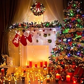 olcso Elemmel működő-Vízálló elemes fényfüzér mini lámpák 33ft 100 LED 8 funkciós időzítő távirányítóval benti hálószobához Valentin-nap új év Halloween esküvői parti hangulatú díszvilágítás