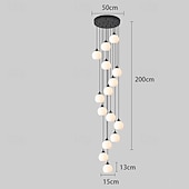abordables Éclairages grappe-Suspensions LED modernes – lustres élégants pour escalier &amp; salon