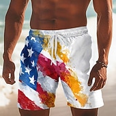  Per uomo Bandiera Americana 4 luglio, 250° anniversario degli Stati Uniti 250° anniversario Costumi da bagno Pantaloncini da mare Pantaloncini da Surf Misura del girovita medio Hawaiano Ferie Tasche