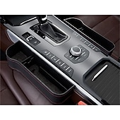 billiga Fordonstjänst-2-pack multifunktionell bilsätesorganisatör i läder, utfyllnadsorganisatör för bilsäten med mugghållare &amp;förvaringsfack/väska – passar framsätet, rymmer telefon, glasögon, nycklar, julklappar till