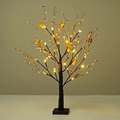 abordables 123496-Arbre lumineux LED doré en forme d'arbre à fruits, 53 cm, fonctionne avec des piles AAA. Idéal pour une chambre, une tête de lit, un salon, une salle à manger ou une ambiance festive. Décoration