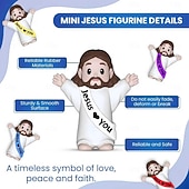  50/100 Stück kleine Jesusfiguren, Mini-Jesusfiguren, Ostergeschenk, winzige Statuen zum Befüllen von Ostereiern, religiöse Geschenke, Partys, Taufgeschenke, mehrfarbige Miniaturdekorationen, Versteckspielfiguren