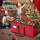 levne Vánoční úložiště-Vánoční dekorace, organizér, držák na ozdoby, úložný box na vesničku, úložný box na ozdobné koule, úložný box na vánoční dekorace