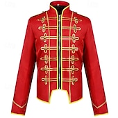 economico Cime-Costume di fantasia Giacca da circo direttore di circo Vittoriano Stile militare Adulti Per uomo Halloween Carnevale Feste Performance Mascherata Vestirsi