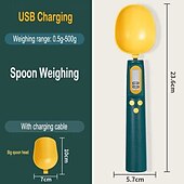 Недорогие Снижено до $30-цифровые кухонные весы-ложка — портативные электронные пищевые весы для выпечки, приготовления пищи и точного измерения