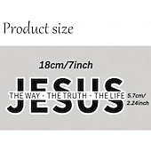 billiga Väggklistermärken-5 st Jesus - vägen, sanningen, livet kristna vinyldekaler, inspirerande bibelvers vattentäta avtagbara klistermärken, trosbilklistermärken för bilar, lastbilar, bärbara datorer, kristna gåvor