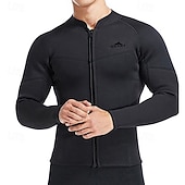 cheap Wetsuits &amp; Diving Suits-Men's 3mm Neoprene Wetsuit Shirt Dive Top Rash Guard Stretchy Long Sleeve Surfing Snorkeling Scuba Solid Color Winter
