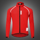 cheap Men's Jackets &amp; Gilets-WOSAWE Men's Windbreaker Cycling Jersey Cycling Jacket High Visibility Waterproof Windproof Cycling Bike Jacket Windbreaker Mountain Bike MTB Road Bike Cycling City Bike Cycling Navy Green Black Bike
