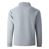 baratos Polo Clássico Masculino-Homens Camisas Polo Waffle Pólo Férias Rua Quarter Zip Manga Longa Moda Básico Bloco de cor Patchwork 2 Peças Primavera Outono Normal Branco Camisas Polo Waffle