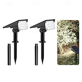 cheap Landscape Lights-Solar Color Changing Spot Lights Outdoor, Waterproof Solar Lights, Multicolor RGB Landscape Spotlight for Garden Yard Driveway Lawn Patio Pathway Christmas Decorations