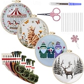 cheap Down to $30-Embroidery Kit-Set,Embroidery Kit for Beginners,Embroidery Patterns,Nativity Scene,Embroidery Kit Birthday,Beginner Embroidery Kit for Adults