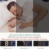 Недорогие Декоративные огни-цифровые часы, светодиодные зеркальные часы, большой зеркальный таймер с дисплеем, бесшумные светящиеся будильники с отображением даты и температуры, современный декор для дома, настольные украшения