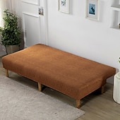 abordables Couverture du canapé Futon-Housse de canapé-lit extensible en tissu imprimé, disponible en 3 tailles différentes, housse de canapé sans accoudoirs, housse de banc élastique, protection décorative pour le Nouvel An, décoration