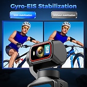 voordelige Actiecamera-4K HD actiecamera met 180° draaibare lens, beeldstabilisatie, 1,9 inch scherm, 2000 mAh batterij, lichtgewicht, ideaal voor vloggen. &amp;reis- en vlogapparatuur: strak design, duurzame constructie,