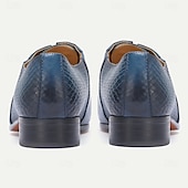 preiswerte Klassische Anzugschuhe-Blaue Herren-Schnürschuhe aus Leder mit Krokodilprägung – luxuriöse Schnürschuhe mit trendigem Design, ideal für Abendgarderobe, Partys und besondere Anlässe