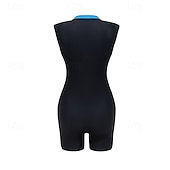 Mujer Camiseta Protección Solar Surf Traje de baño Una pieza Retazos Cerrar Protección UV Alta elasticidad Sin Mangas Bañadores Surf Buceo Submarinismo Verano