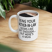 cheap Mugs &amp; Cups-Christmas 2025 Gift Mug Being Your Mother-In-Law 11oz Funny Mug, Holiday Coffee Cup from Mom-in-Law Hilarious Xmas Present, Family Birthday Seasonal Drinkware