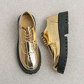 preiswerte Brogue-Schuhe-Goldene Brogue-Schnürschuhe für Herren – Premium-Qualität mit markanter Sohle, perfekt für formelle Anlässe, Partys und stilvolle Freizeitkleidung