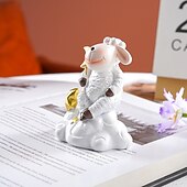 cheap Ramadan &amp; Eid-Ramadan Eid White Sheep on Cloud Resin Decor – Cute Eid al-Fitr Tabletop Ornament, Perfect for Ramadan Kareem Gifts, Home Decor, and Party Display