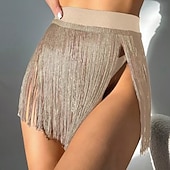tanie Dół od bikini-Damskie Stroje kąpielowe Dół bikini Spódnica Kostium kąpielowy Dół z frędzlami Urlop Stroje plażowe Jednokolorowe Bez rękawów Kostiumy kąpielowe