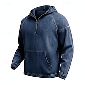 Недорогие мужские базовые толстовки-Муж. Толстовка Толстовка с капюшоном и пуловером Толстовка с капюшоном на молнии Синий Абрикосовый Розовый Военно-зеленный Темно синий Капюшон Полотняное плетение Пэчворк Карман кенгуру