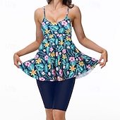 levne Surfovací tankiny a bikiny-Dámské Plavky 2 ks Tropický vzhled Ultra lehký (UL) Elastický Bez rukávů Plavky Surfování Šnorchlování Léto
