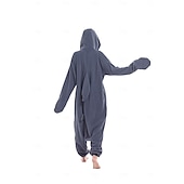 ieftine Costum de animal-Pijamale Kigurumi Costum de grup Costumul Onesie Animal Rechin Cald Confortabil Capișon Lână  Adulți Bărbați Pentru femei Unisex Halloween Carnaval Petrecere Performanță homewear Îmbrăcați-vă