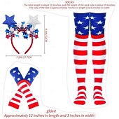 voordelige Bodems-250e jubileum VS Schijf Jaren '80 Onderrok Tutu Onder rok met accessoires Kostuum Dames Carnaval 2026 Carnavalskostuum Halloween Carnaval Maskerade Independence Day 4 juli Kinderen Rok Kousen Meer
