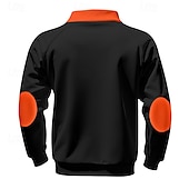 voordelige Basis Sweatshirts-Voor heren Sweatshirt Stoppen Sweatshirt met kwartrits Zwart Wijn Marineblauw Lichtgrijs Donkergrijs Halve rits Kleurenblok Zak Casual Dagelijks Sport &amp; Outdoor Polyester Streetwear Basic Casual
