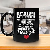 رخيصةأون أكواب وماغات-كوب هدية لعيد الحب، كوب أسود عليه عبارة "أحبك"، كوب قهوة سيراميك رومانسي، هدية مميزة للأحباب، كوب للأزواج