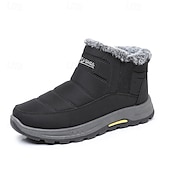 cheap Winter &amp; Snow Boots-Men's Brown Winter Boots with Fleece Lining, Insulated and Waterproof Shoes for Cold Weather, Ideal for Hiking, Outdoor Adventures and Winter Activities