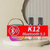 cheap Speakers-Wireless Microphone and Speaker Set Includes A Dynamic Microphone USB-charging Karaoke Machine Portable Handheld Karaoke System Great Valentine's Day Gift for Lover