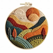 Недорогие Снижено до $30-Схема для вышивки ручной работы «Восход солнца в горах»