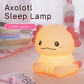 halpa Taimitarha yövalot-Salamander pehmeä silikoninen Pat-valo lastenhuoneen yövalo 7 väriä himmennys USB ladattava yöpöytälamppu tunnelmavalo joulu uusivuosi lahja