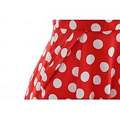 baratos Dresses-1950s Retro Vintage Rockabilly Midi Swing Dress Flare Dress Short Sleeves Polka dots Fit &amp; Flare Fancy Dress Women's Carnival Valentine's Day Casual Homecoming Retro Theme Party Adults' Dress Spring