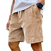 ieftine Pantaloni scurți casual-Bărbați Pantaloni Scurți Pantaloni scurți casual Pantaloni scurți din velur Cordon Talie elastică Culoare solidă Confort Lungimea genunchiului Zilnic În aer liber Haine de strada Vacanță Modă Negru